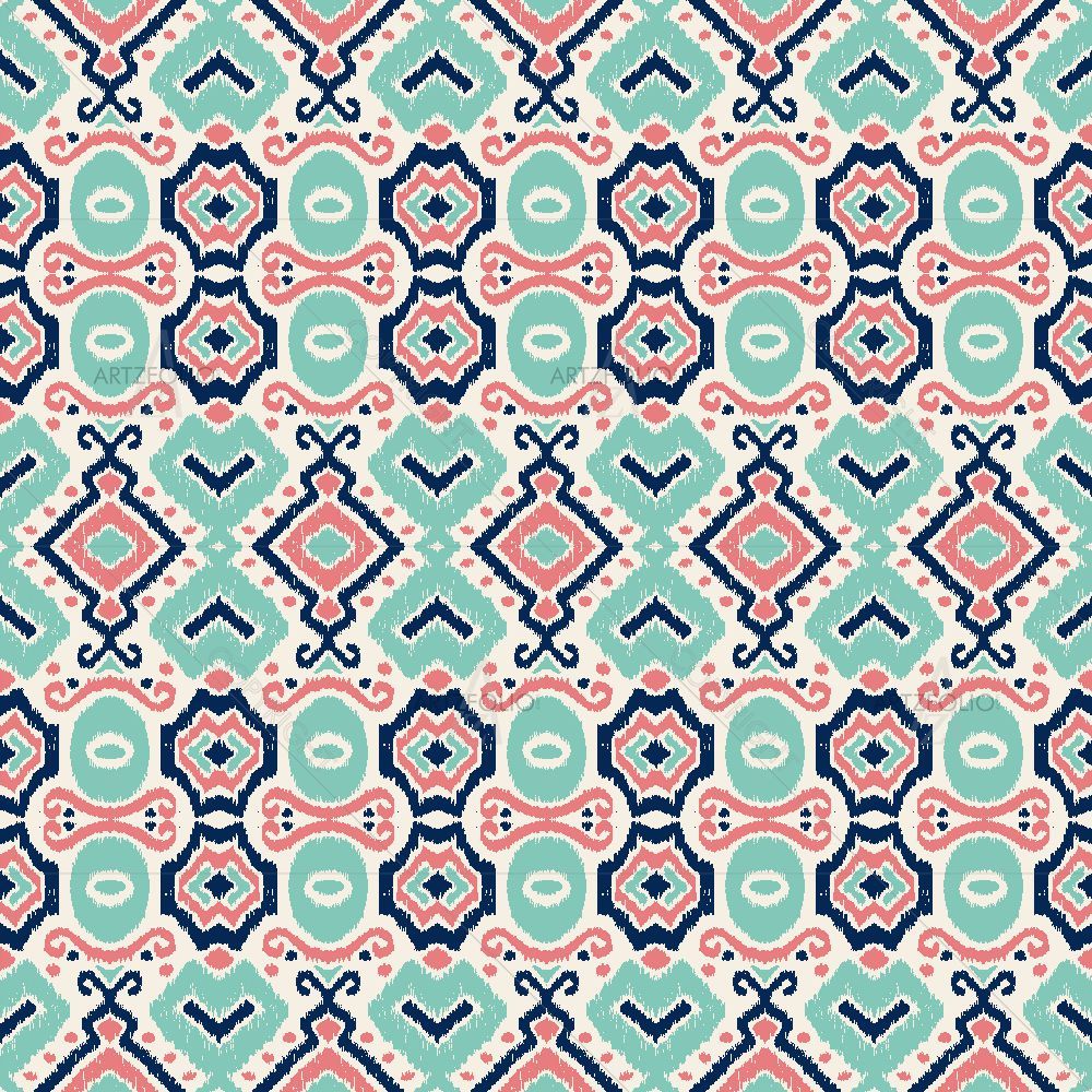 Ikat Geometric Folklore — custom-size art design 5017263