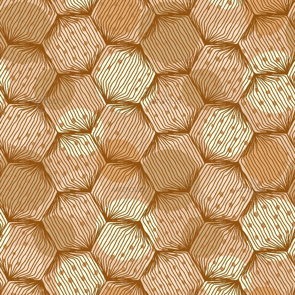 Brown Hexagons — custom-size art design 5017271