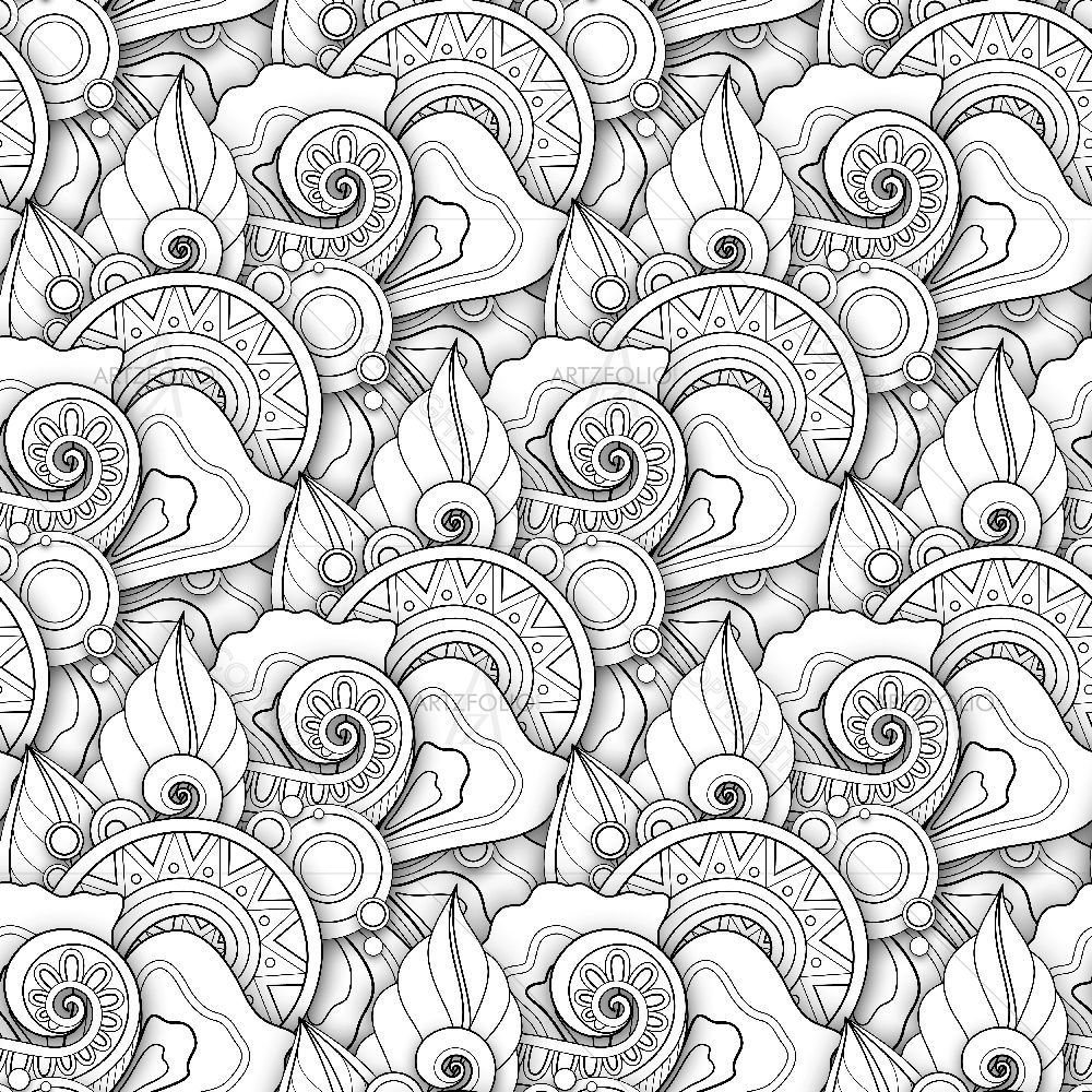Floral Motifs — custom-size art design 5017291