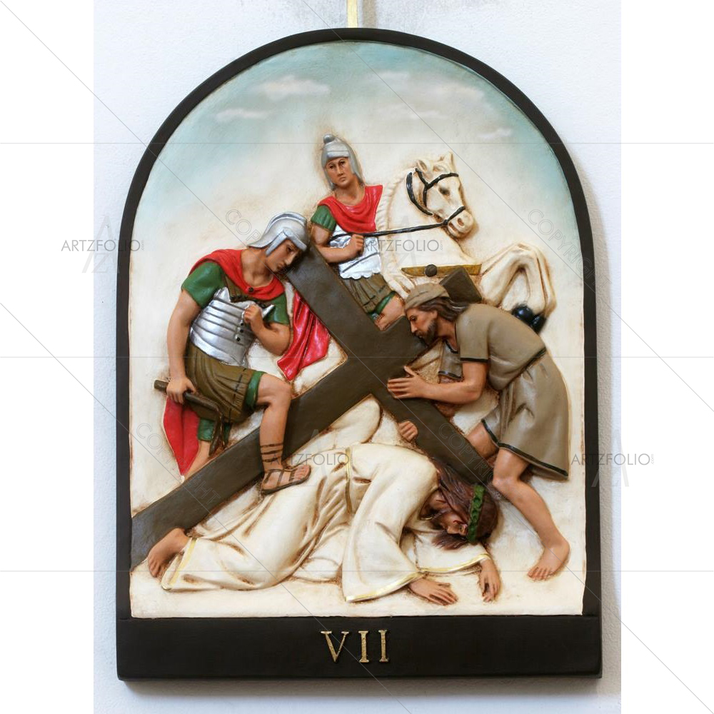 7th Stations of the Cross, Jesus Falls the Second Time — custom-size art design 5017440