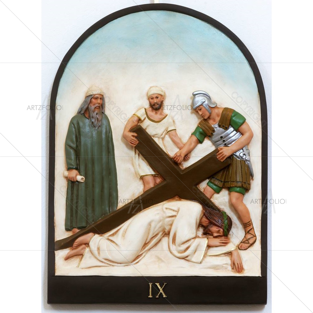 9th Stations of the Cross, Jesus Falls — Devotional custom art by ArtzFolio
