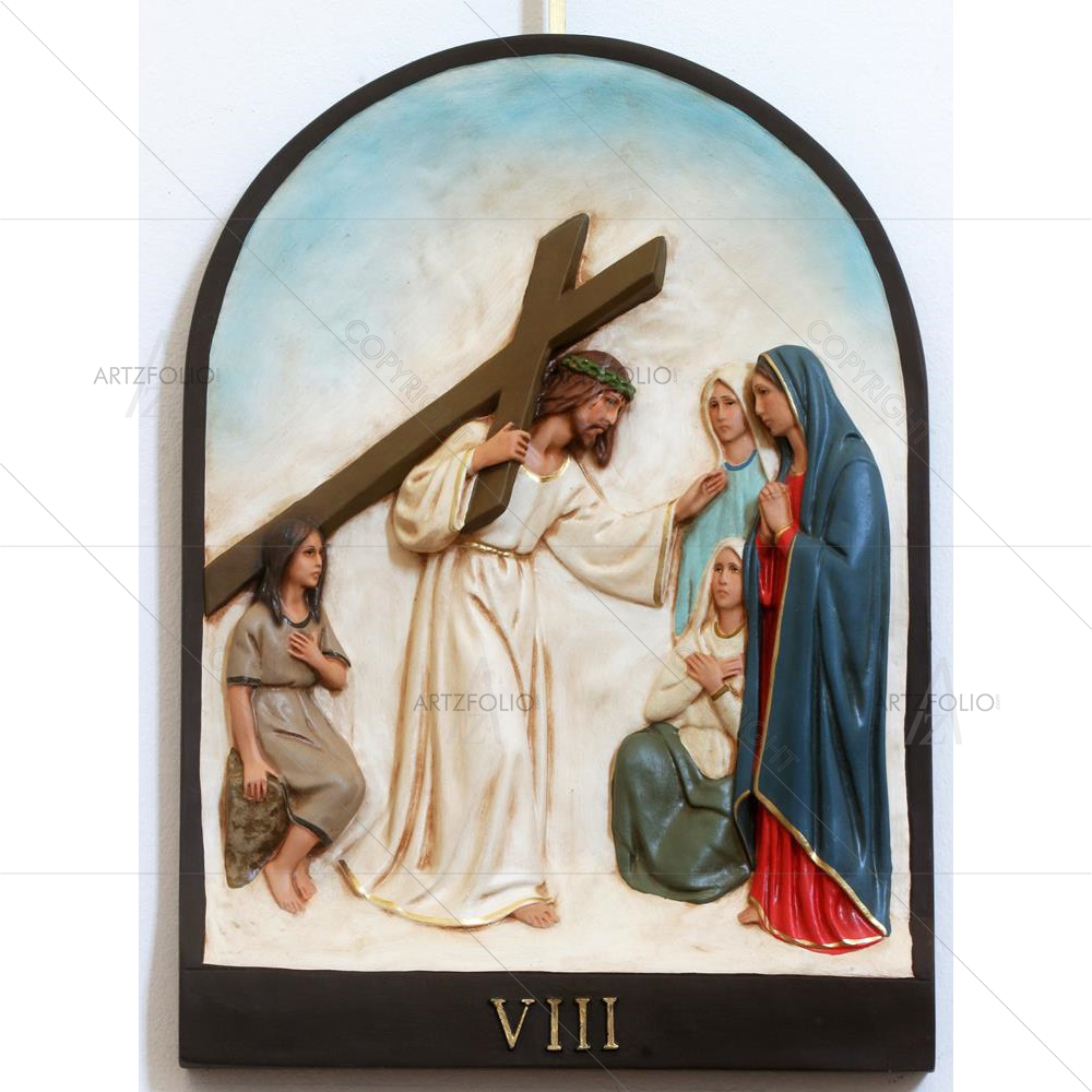 8th Stations of the Cross, Jesus Meets Daughters of Jerusalem — Devotional custom art by ArtzFolio