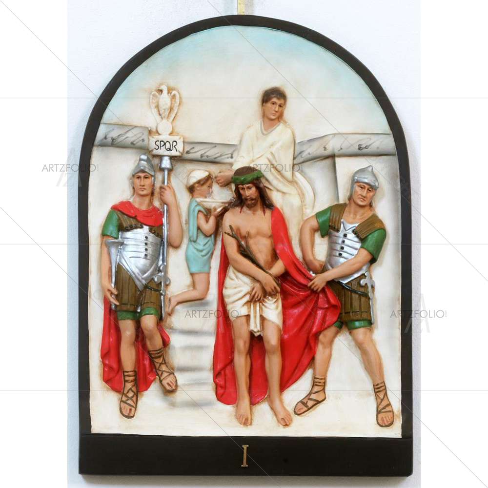 1st Stations of the Cross, Jesus is Condemned to Death — Devotional custom art by ArtzFolio