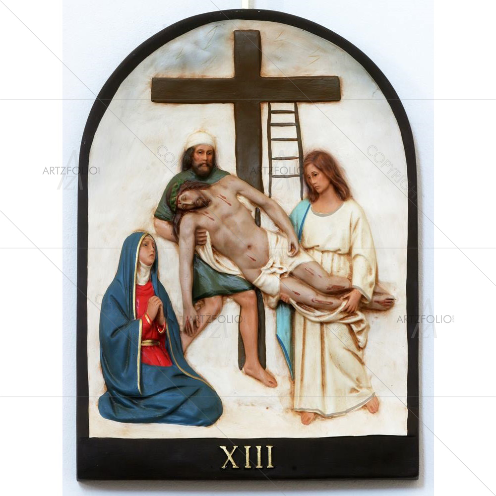 13th Stations of the Cross, Jesus' Body Removed from the Cross — Devotional custom art by ArtzFolio