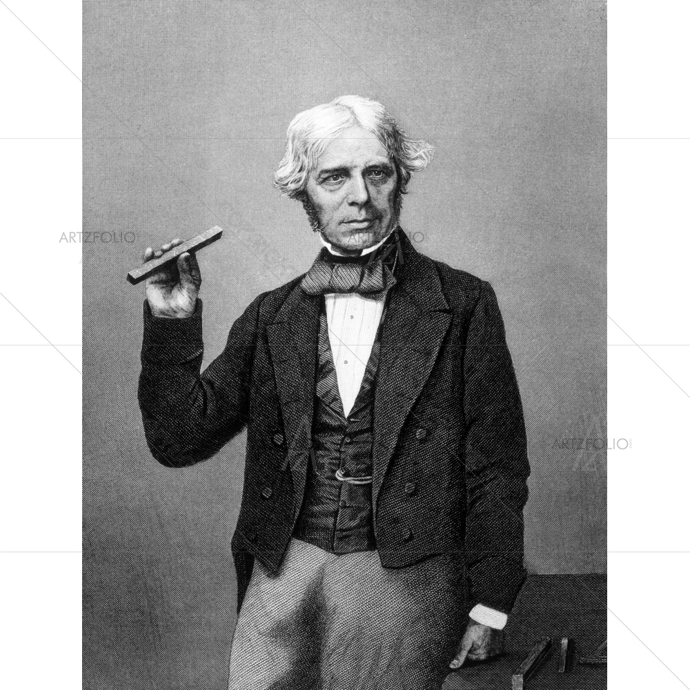 Michael Faraday Portrait, 1791-1867 — custom-size art design 5017452